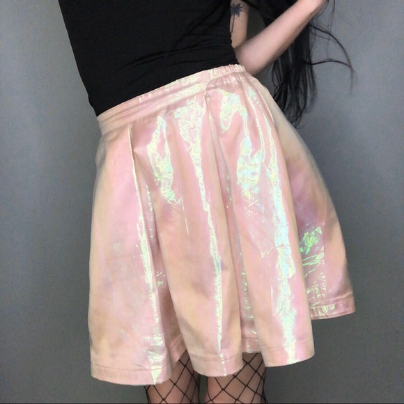 UNIF Pink Pastel Iridescent Mermaid Skirt - Picture 3 of 4